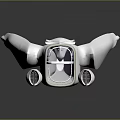 Futuristic Aerodynamic Vehicle White And Purple With Transparent Cockpit Sleek Wings Design
