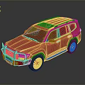 Red Stylish SUV With Sturdy Exterior Roof Rack And Alloy Wheels