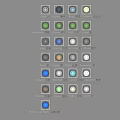 Glazing Ceramic Product Display With Blue Spherical Samples And Black Bases