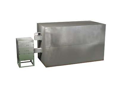 Industrial Metal Processing Equipment With Large Cabinet And Drawer Storage Unit 3d model