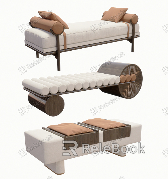 Modern Bed End Stool Bench Combination model