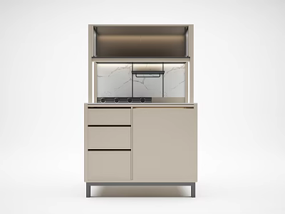 Modern Elegant Wine Cabinet With Drawers Marble Top And Metal Frame 3d model