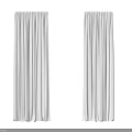 White Curtains with Soft Pleats and Long Design for Living Room Windows