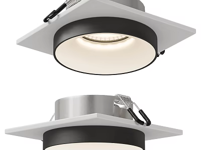 Modern Downlights and Spotlights with Sleek Metal Design White Black Panel for Home Interior Lighting 3d model