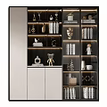 Modern bookcase combination 3d model