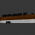 Wireless Numeric Keypad With Wooden Base Black Keys And USB Receiver