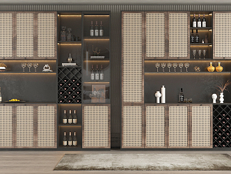 Quiet wine cabinet 3d model