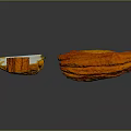 Fresh orange vegetables with white flesh whole and sliced displayed on dark background