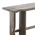 Minimalist Solid Wood Dining Table With Crossed Legs And Slender Frame