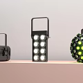 Stage Lighting Fixtures With Various Shapes And Green LED Lights