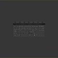 Full Size Mechanical Keyboard With Metallic Frame Black Keys For Computer Use