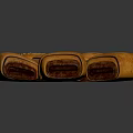 Golden Brown Sesame Topped Pastries Stacked on Black Background as Delicious Baked Snacks