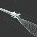 Antique Flintlock Rifle With Wooden Stock And Metal Components Design