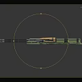 Black Yellow Long Mechanical Device With Metal Tubes And Structural Components