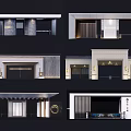 Modern Entrance Gate Design With Marble Panels And Decorative Lighting Fixtures