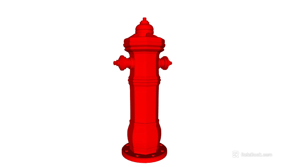 Red Fire Hydrant Essential Fire Safety Equipment For Emergency Fire Protection 3d model