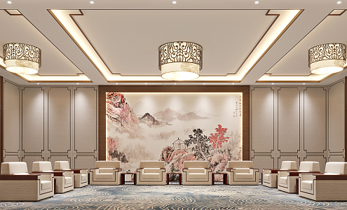 New Chinese Reception Room 3d model