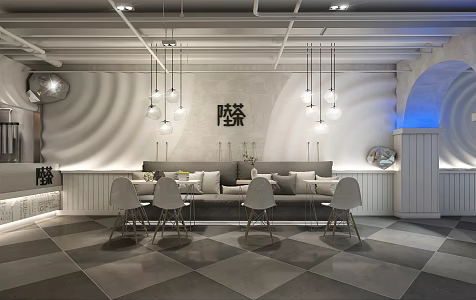 Industrial LOFT Milk Tea Shop Bridal Shop Sweet Shop Clothing Store 3d model