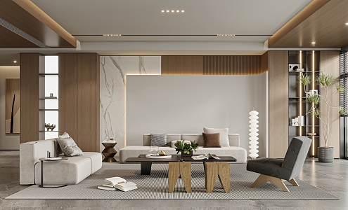 modern living room 3d model