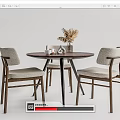 Modern leisure table and chair combination leisure table and chair negotiation table and chair dining table and chair 3d model