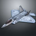 Modern Military Fighter Jet With Advanced Stealth Design And 3D Model