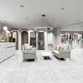 Light Luxury Clothing Store 3d model