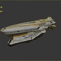 Futuristic Silver Spacecraft With Orange Accents And Aerodynamic Sci Fi Design