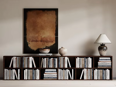 Quiet Antique Style Bookcase Bookshelf Storage Rack 3d model
