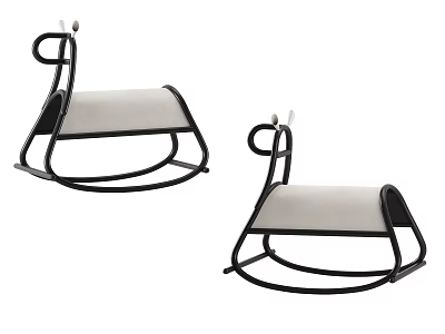 Modern Rocking Chair Children's Creative Rocking Chair 3d model