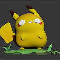 Modern Game Character Purple Picka Chubby Kemeng Elf Kemeng 3d model