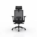 Ergonomic Black Office Chair With Mesh Backrest And Adjustable Headrest Swivel Base