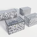 Various Modern Industrial Equipment With Perforated Hexagonal Patterns And Transparent Panels 3d model