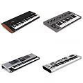 Electronic Keyboards Musical Instruments With Different Colors And Modern Styles 3d model