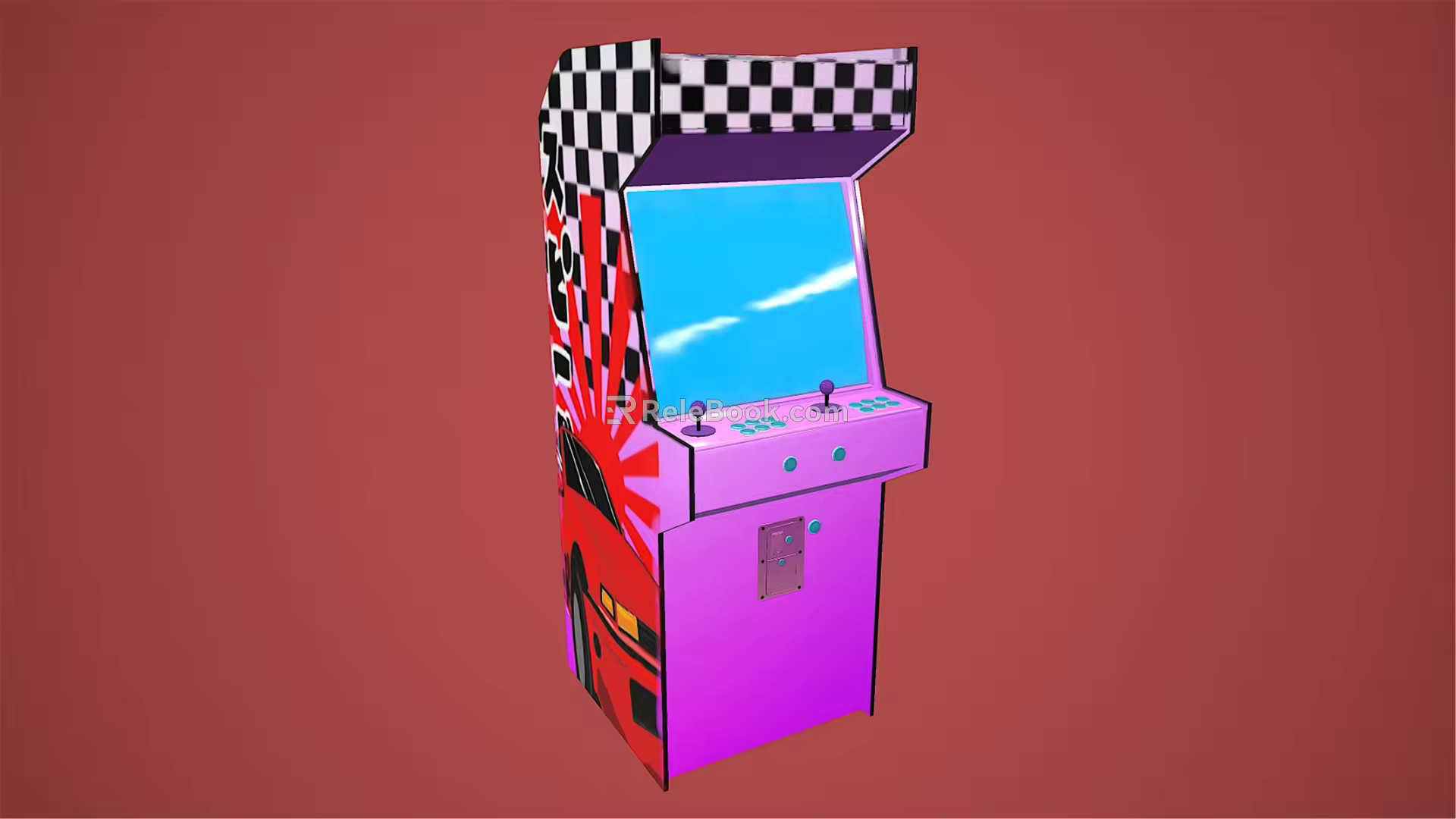 Modern game arcade game machine 3d model