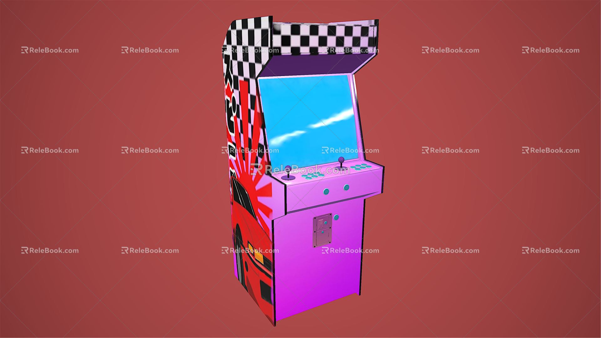 Modern game arcade game machine 3d model