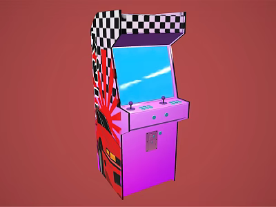 Modern game arcade game machine 3d model