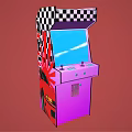 Modern game arcade game machine 3d model