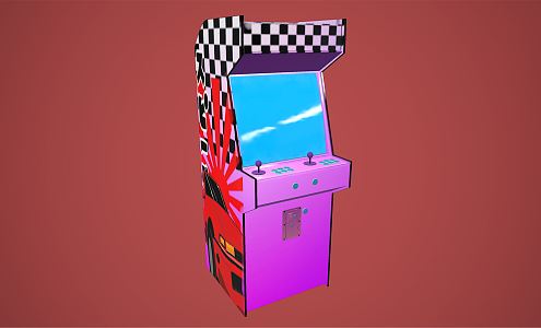 Modern game arcade game machine 3d model