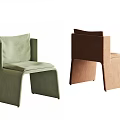 Modern Leisure Chairs With Green And Brown Upholstery And Unique Design