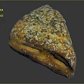 Delicious Artisan Golden Crusty Bread With Mixed Seeds On Top