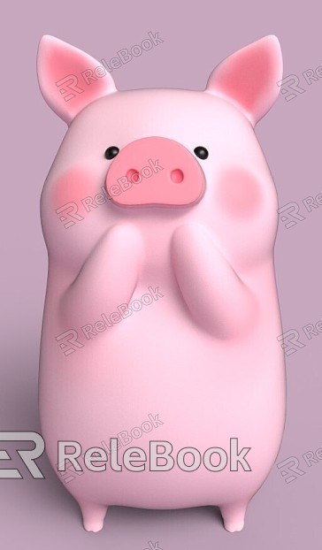 Cartoon toy ornaments pig model