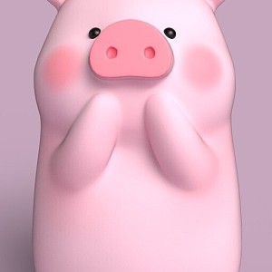 Cartoon toy ornaments pig 3d model