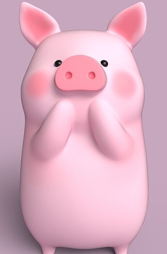 Cartoon toy ornaments pig 3d model