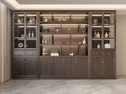 New Chinese Wine Cabinet 3d model