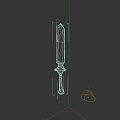 Detailed Classic Medieval Decorative Sword Featuring Metal Blade And Wooden Hilt