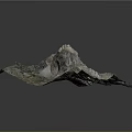 Detailed 3D Topographic Model Showcasing Mountain Ranges And Natural Terrain Features