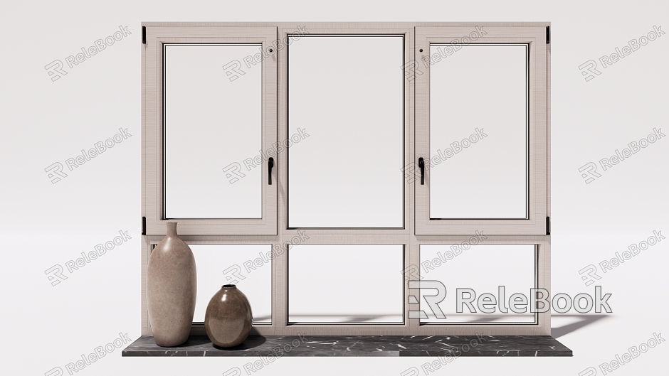 Three casement window SU model model