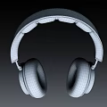 Bellinger Black and Blue Headphones with Leather Headband Metallic Accents and Over Ear Earpads