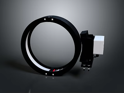 Spacecraft Circular Component Featuring Black Frame And White Structure For Satellite Missions 3d model