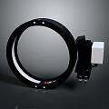 Spacecraft Circular Component Featuring Black Frame And White Structure For Satellite Missions